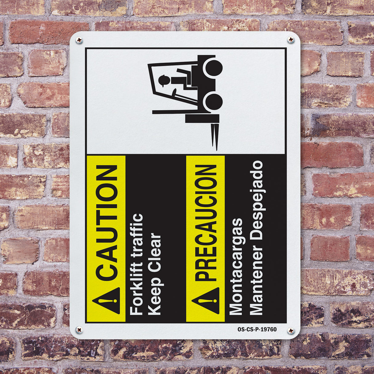 Forklift Traffic Keep Clear-Bilingual