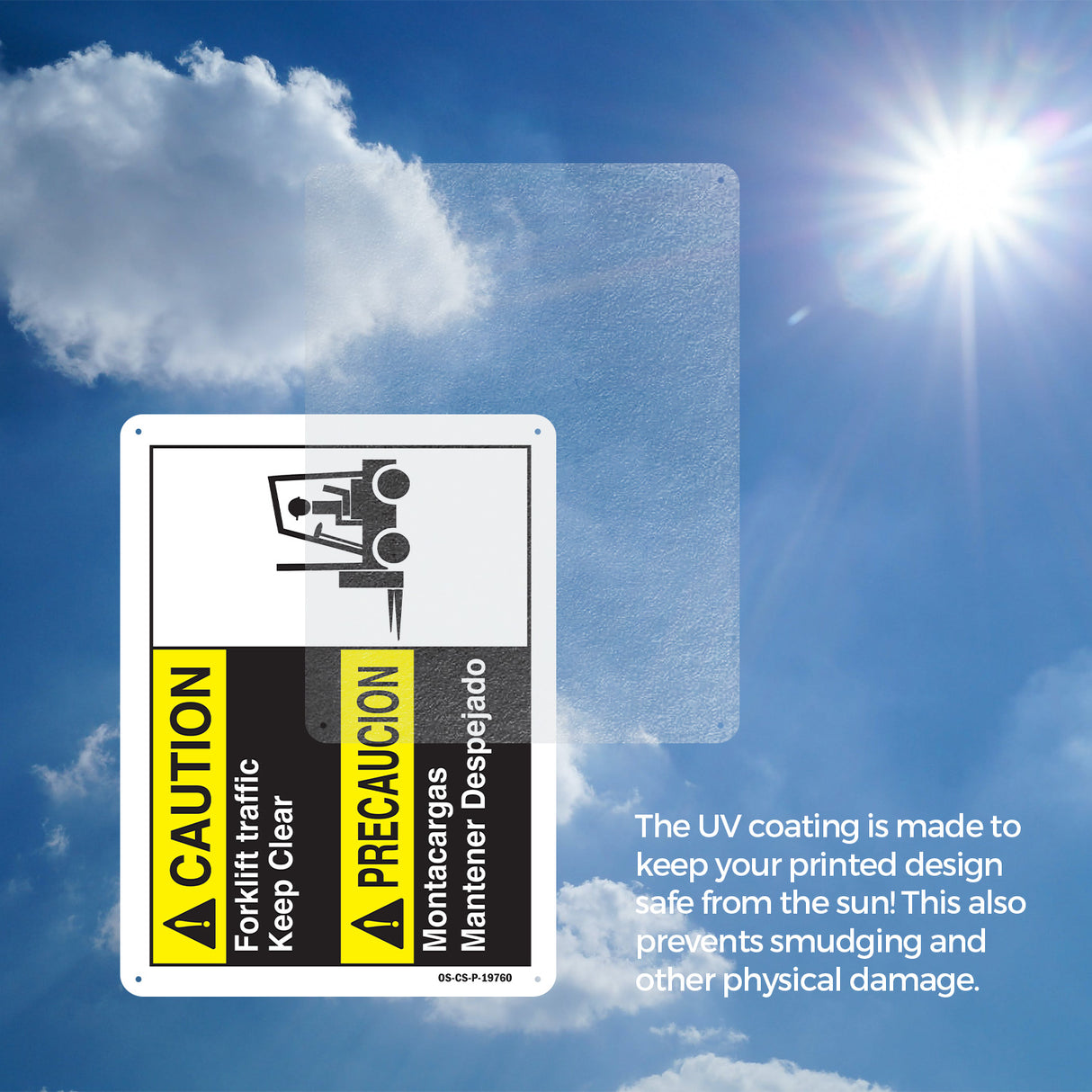 Forklift Traffic Keep Clear-Bilingual