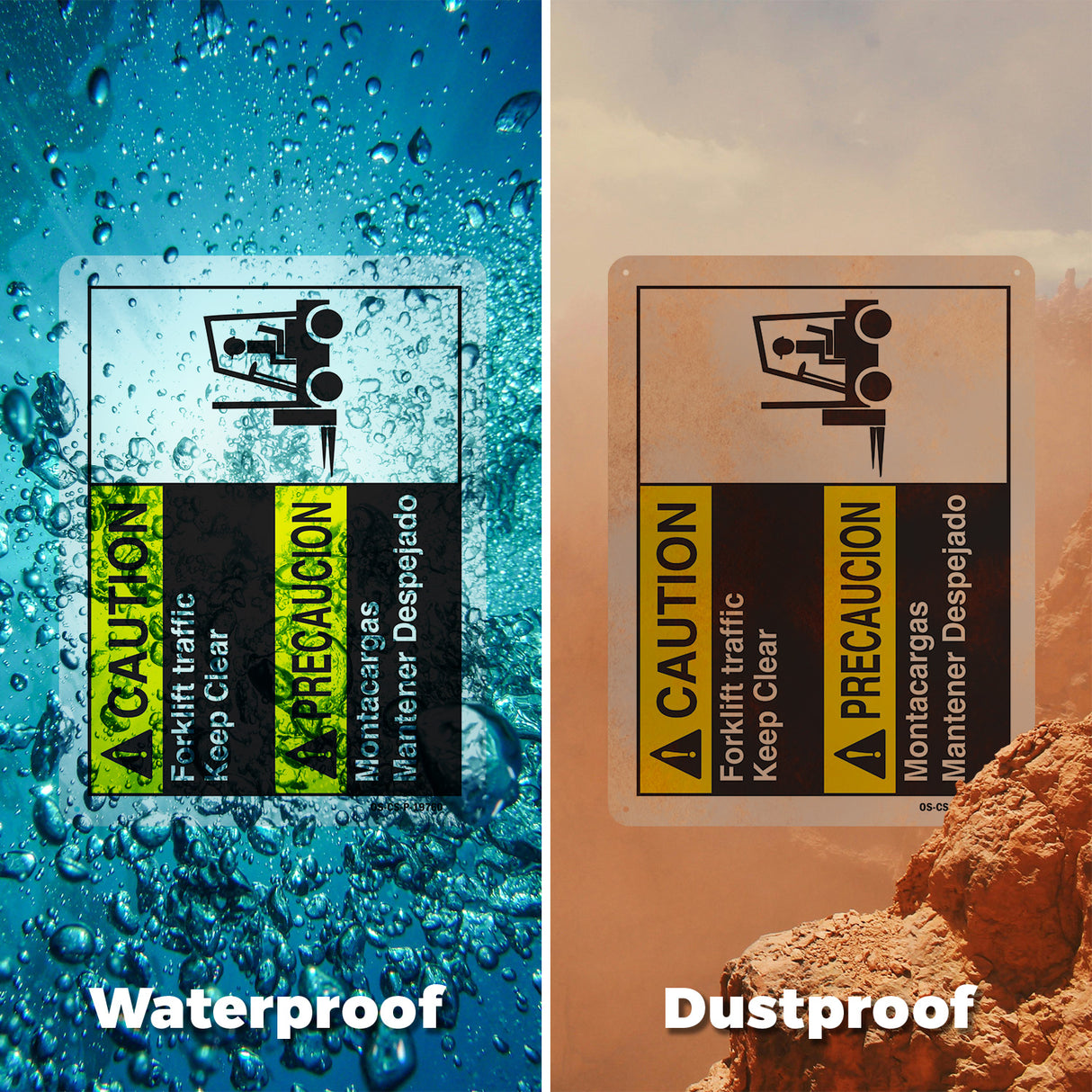 Forklift Traffic Keep Clear-Bilingual