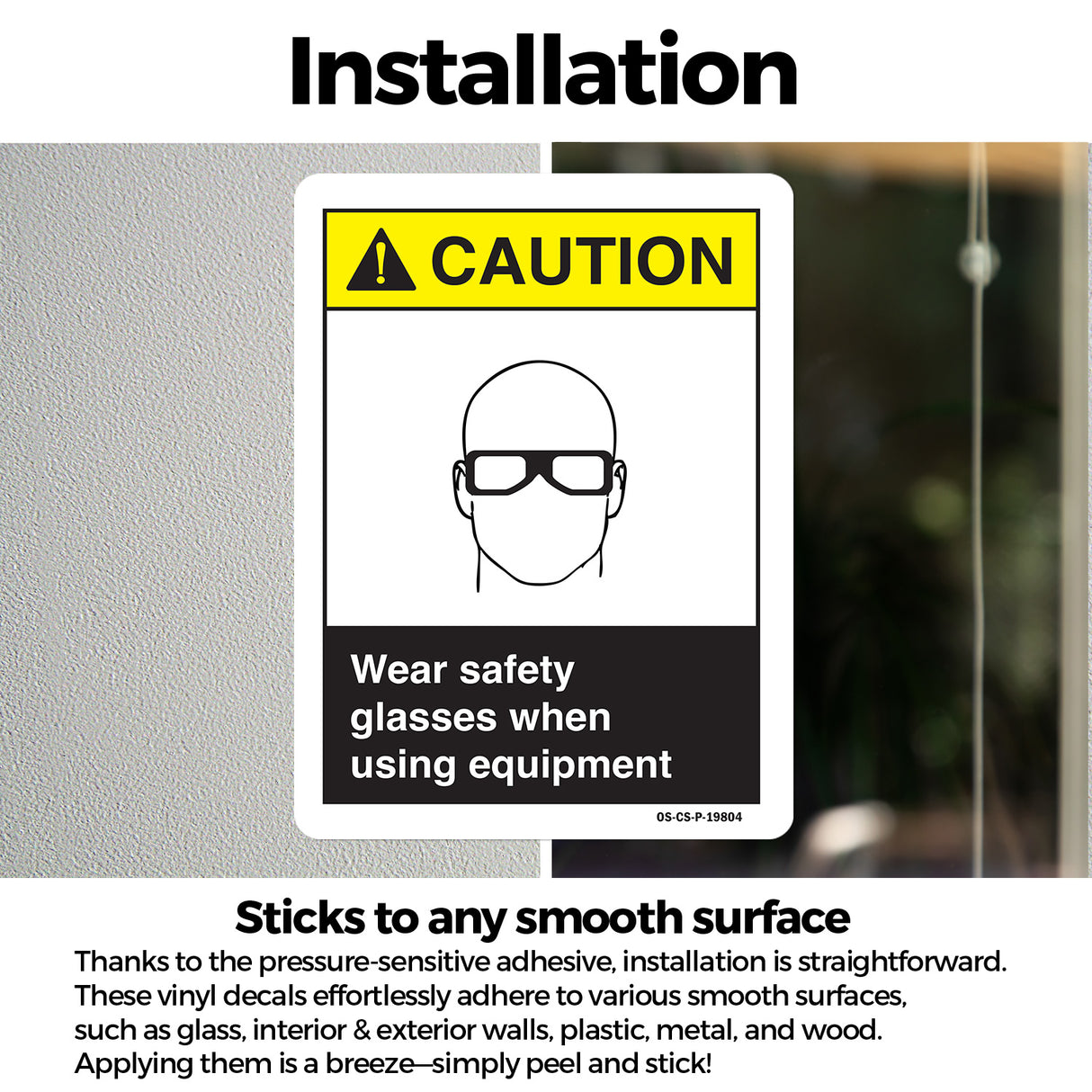 Wear Safety Glasses When Using Equipment