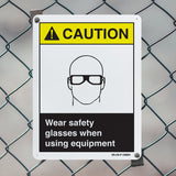 Wear Safety Glasses When Using Equipment