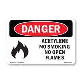 Acetylene No Smoking No Open Flames