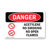 Acetylene No Smoking No Open Flames