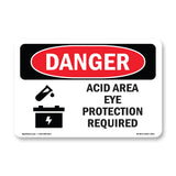 Acid Area Eye Protection Required