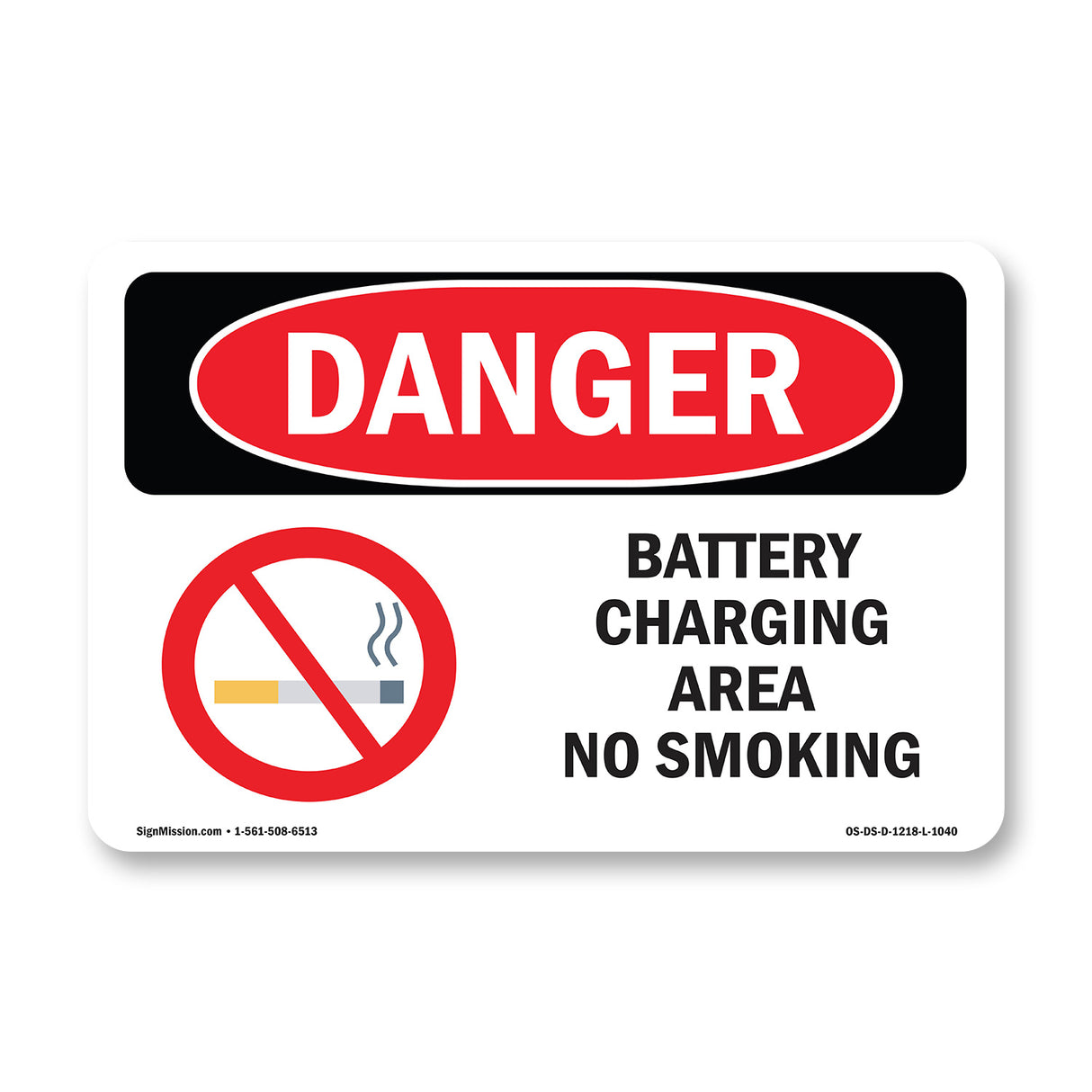 Battery Charging Area No Smoking