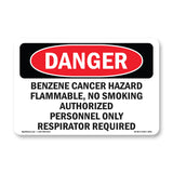 Portrait Benzene Cancer Hazard Respirator Require