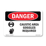 Caustic Area Goggles Required