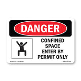 Confined Space Enter By Permit Only Spanish