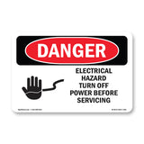 Electrical Hazard Turn Off Power