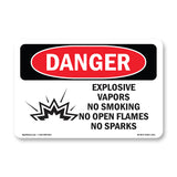 Explosive Vapors No Smoking Open Flames