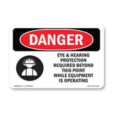 Eye And Hearing Protection Required