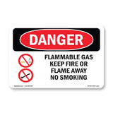 Flammable Gas Keep Fire Or Flame Away