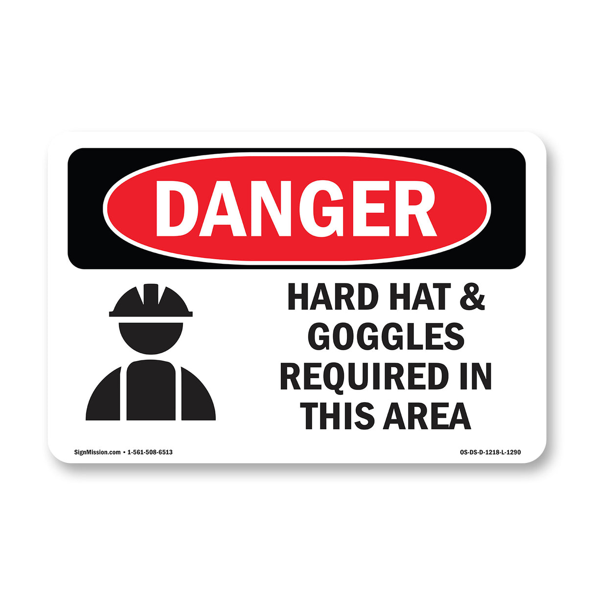 Hard Hat And Goggles Required In This Area