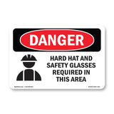 Hard Hat Safety Glasses Required In Area