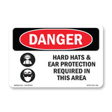 Hard Hats Ear Protection Required In Area