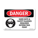 Hard Hats Safety Glasses Required Beyond