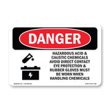 Acid Caustic Eye Rubber Gloves Chemicals