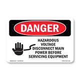 Hazardous Voltage Disconnect Main Power