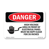 High Voltage Area Electrical Panel 36 Inches