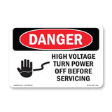High Voltage Turn Power Off Before Servicing