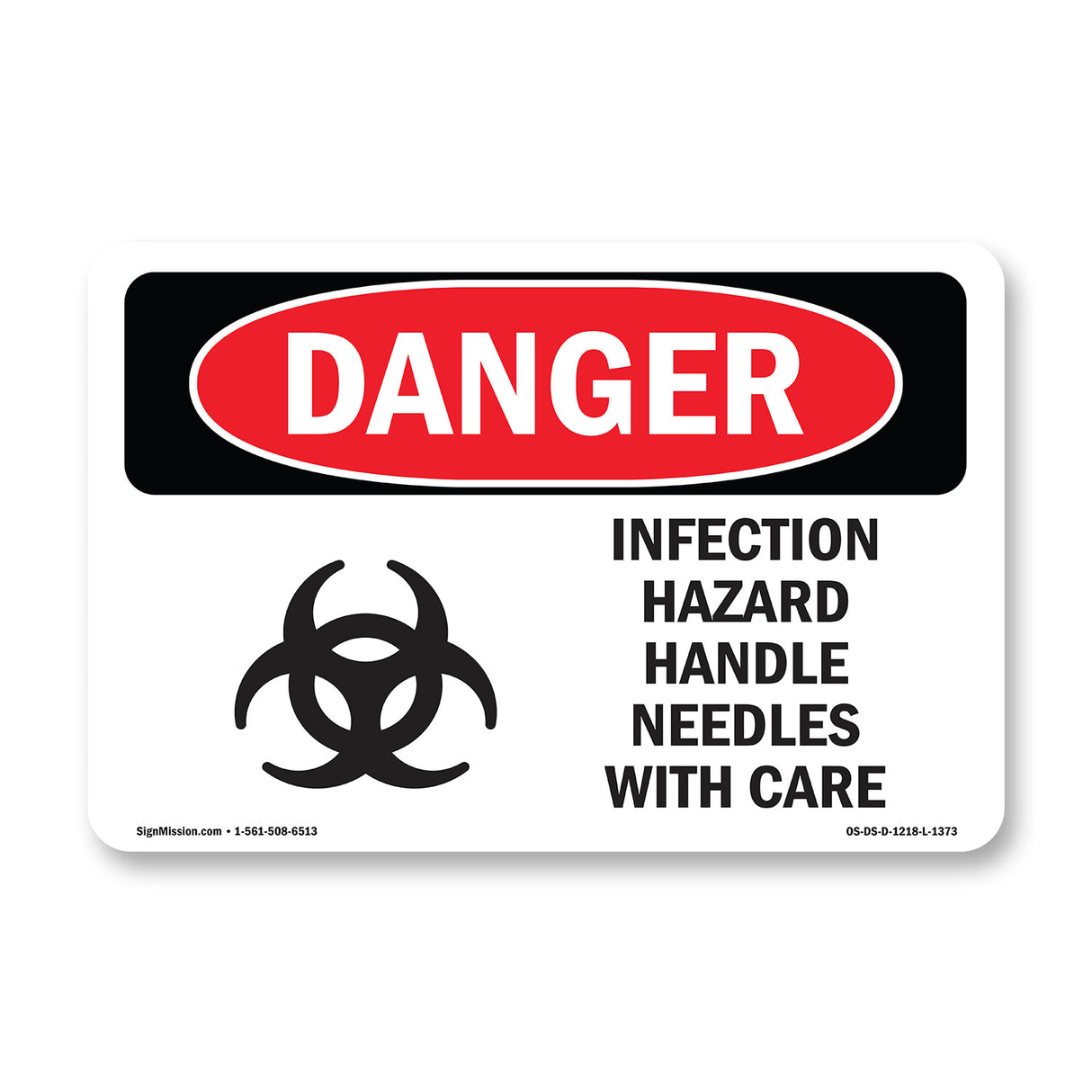Infection Hazard Handle Needles With Care