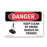 Keep Clear Of Swing Radius Of Cranes