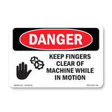 Keep Fingers Clear Of Machine Motion