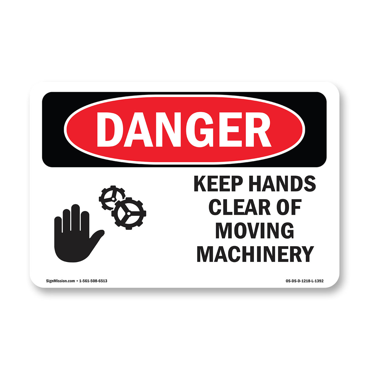 Keep Hands Clear Of Moving Machinery