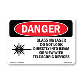 Class IIIa Laser Do Not Look Into Beam