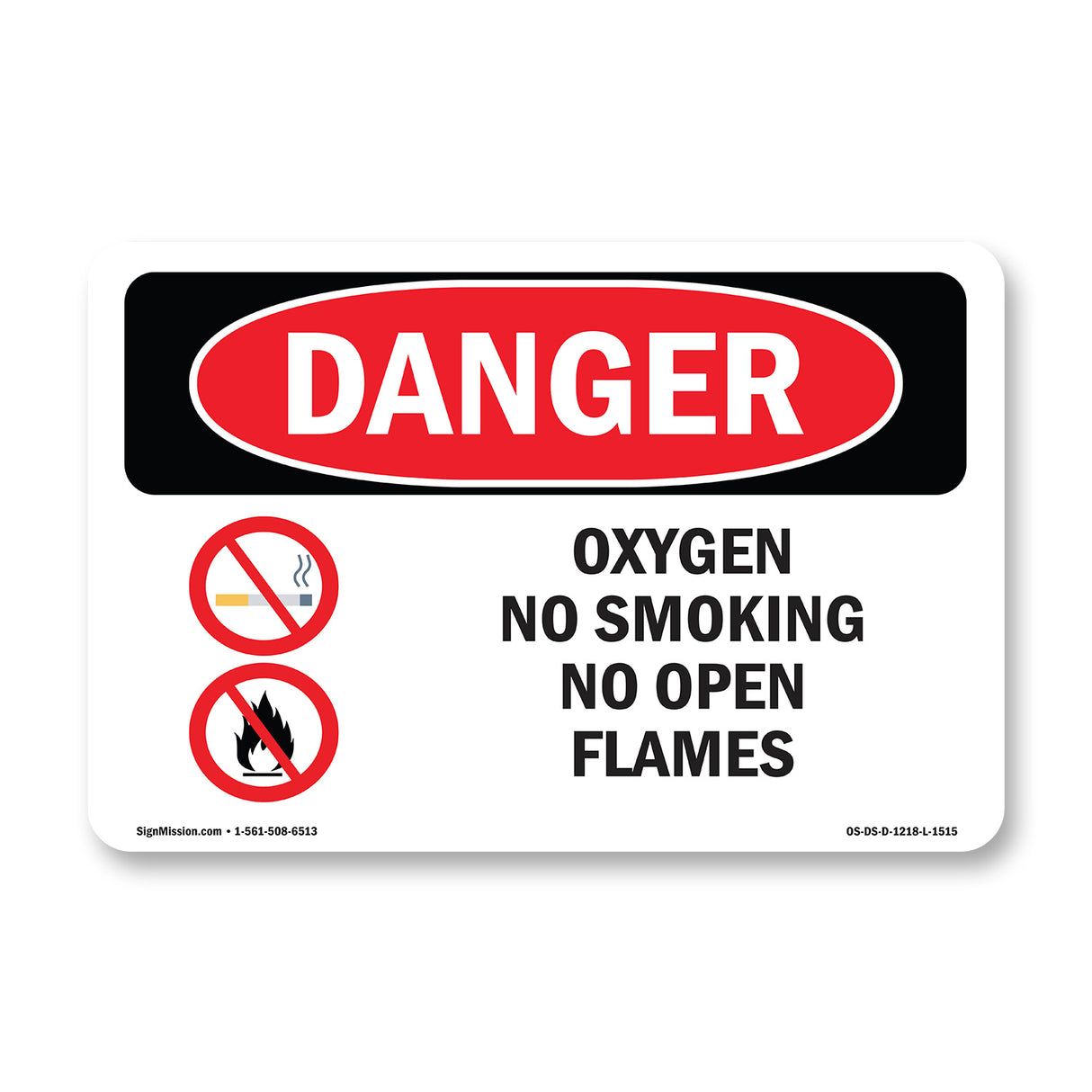 Oxygen No Smoking No Open Flames