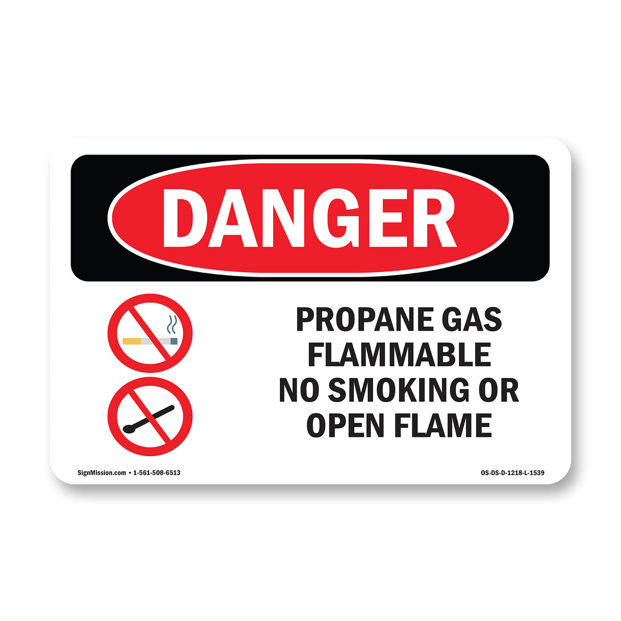Propane Gas Flammable No Smoking