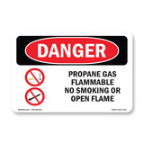 Propane Gas Flammable No Smoking