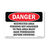 Restricted Area Persons Not Assigned