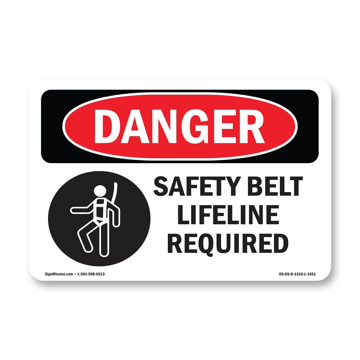 Safety Belt And Lifeline Required Symbol
