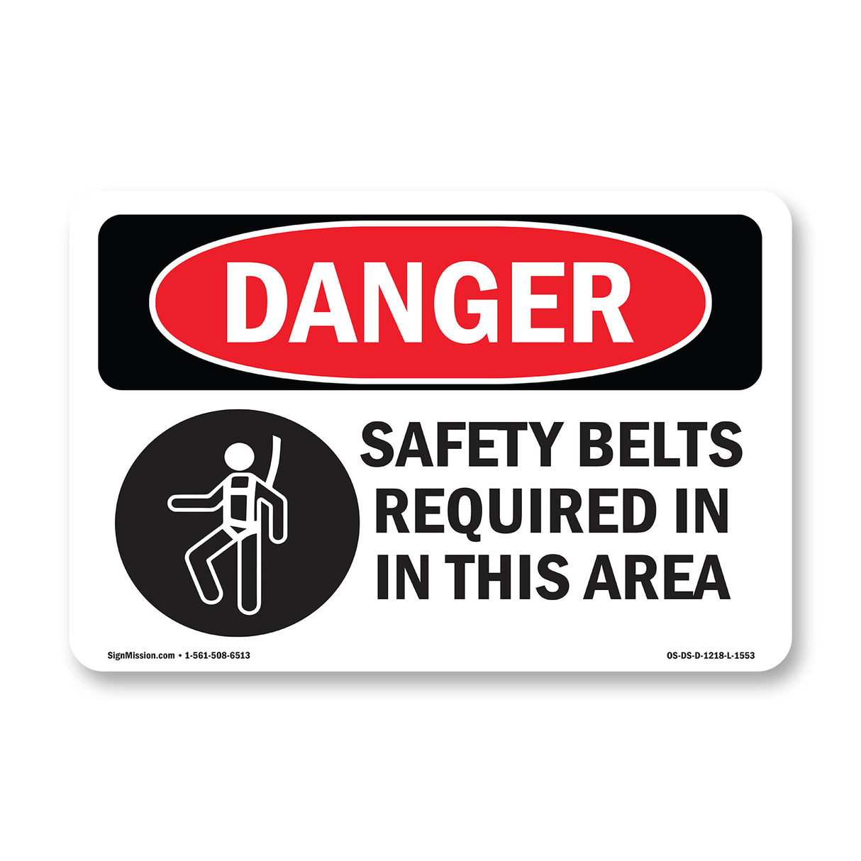 Safety Belts Required In This Area Symbol