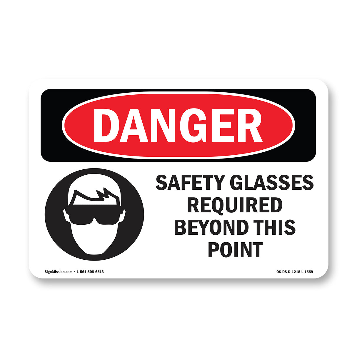 Safety Glasses Required Beyond This Point