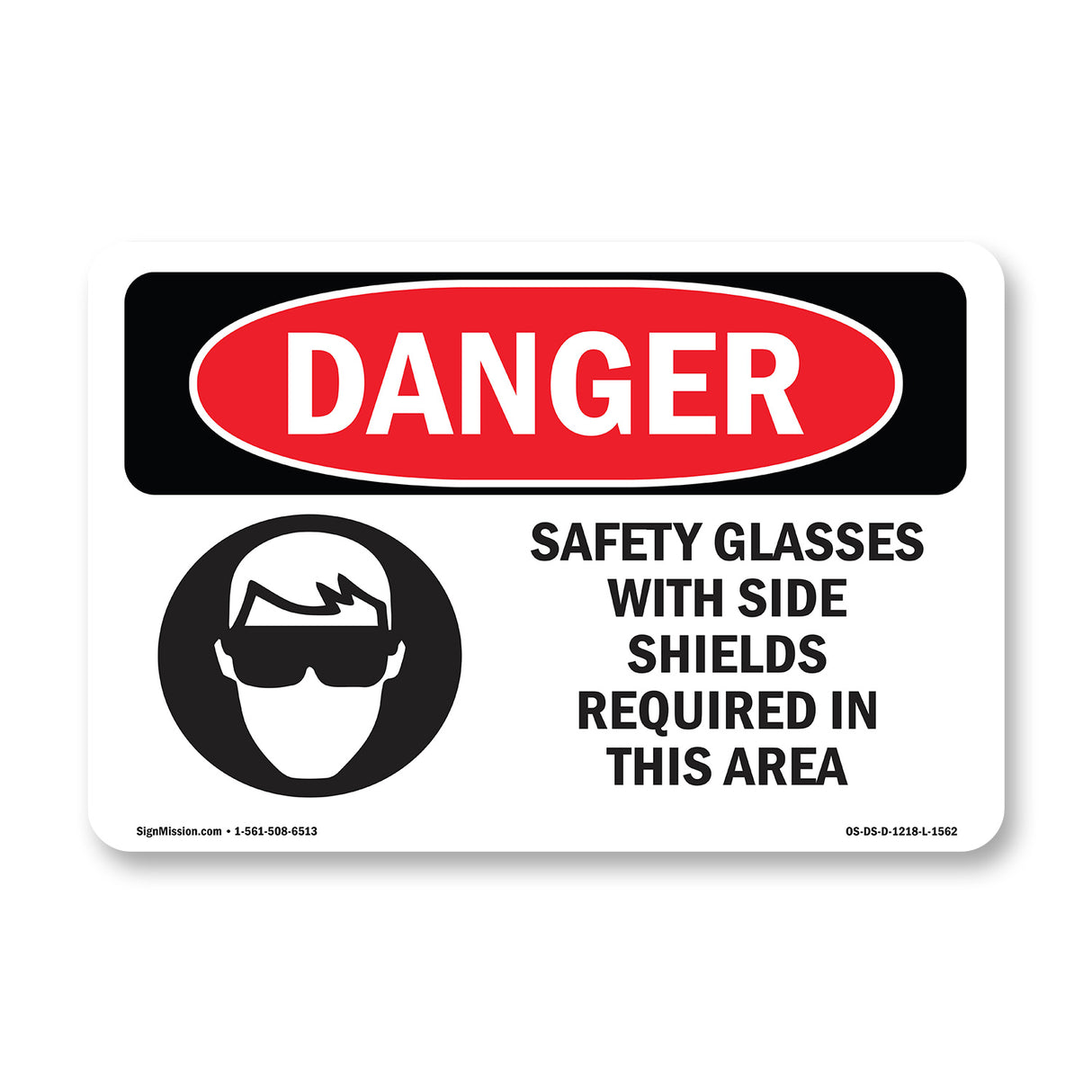 Safety Glasses With Side Shields Required