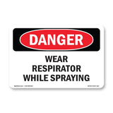 Portrait Wear Respirator While Spraying
