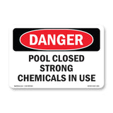 Pool Closed Strong Chemicals In Use