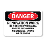 Portrait Renovation Work Do Not Enter Work Area