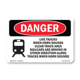 Live Tracks Horn Sounds Clear Area Railcars