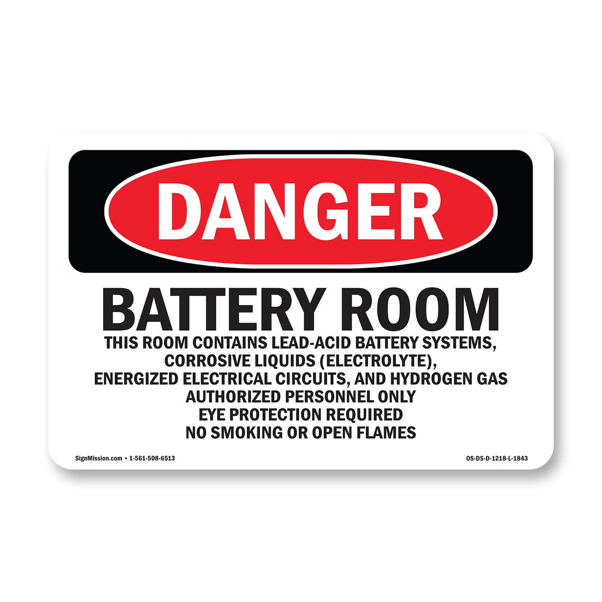 Portrait Battery Room Contains Lead-Acid