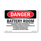 Portrait Battery Room Contains Lead-Acid