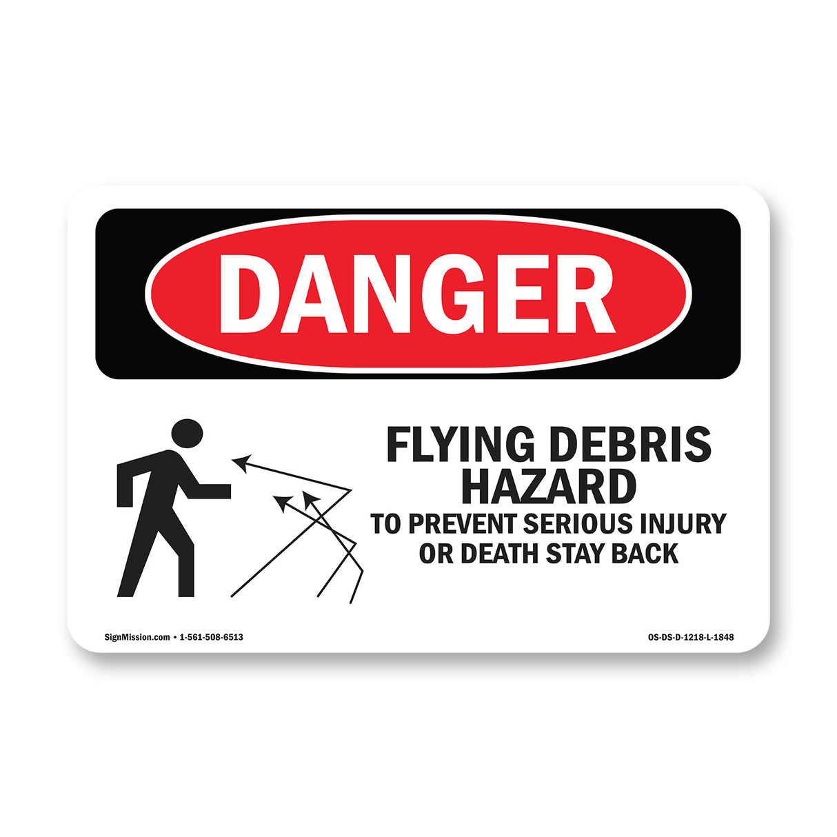 Flying Debris Stay Back