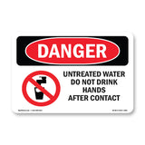 Untreated Water Do Not Drink Wash Hands
