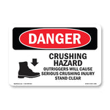 Crushing Hazard Outriggers Stand Clear
