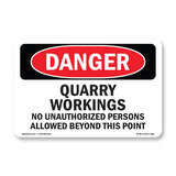 Quarry Workings No Unauthorized Persons