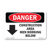 Construction Area Men Working Below