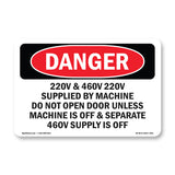 220V And 460V 220V Supplied By Machine Do