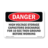 High Voltage Storage Capacitors Discharge